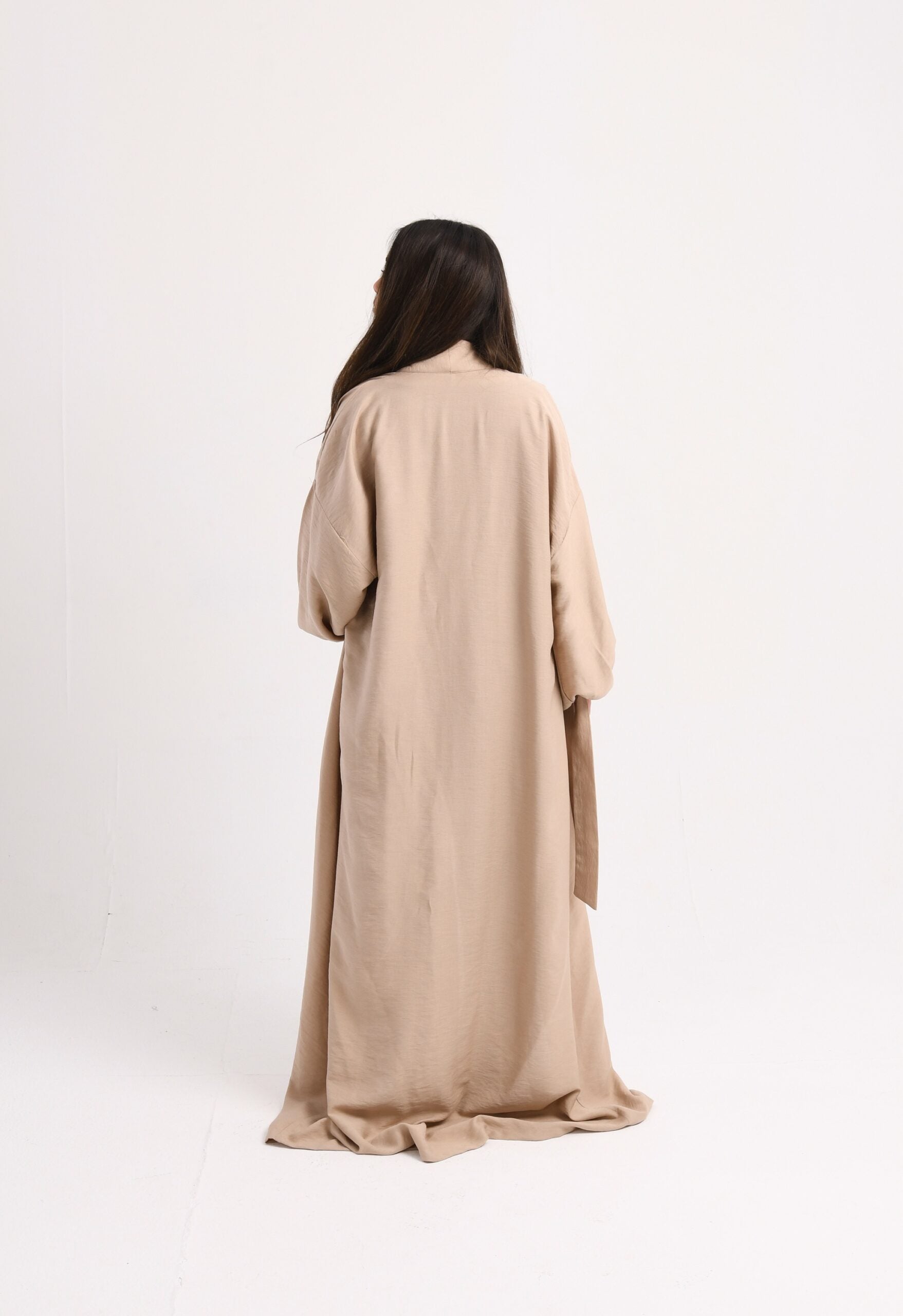 The Puff Sleeve Kaftan in Tan Beige