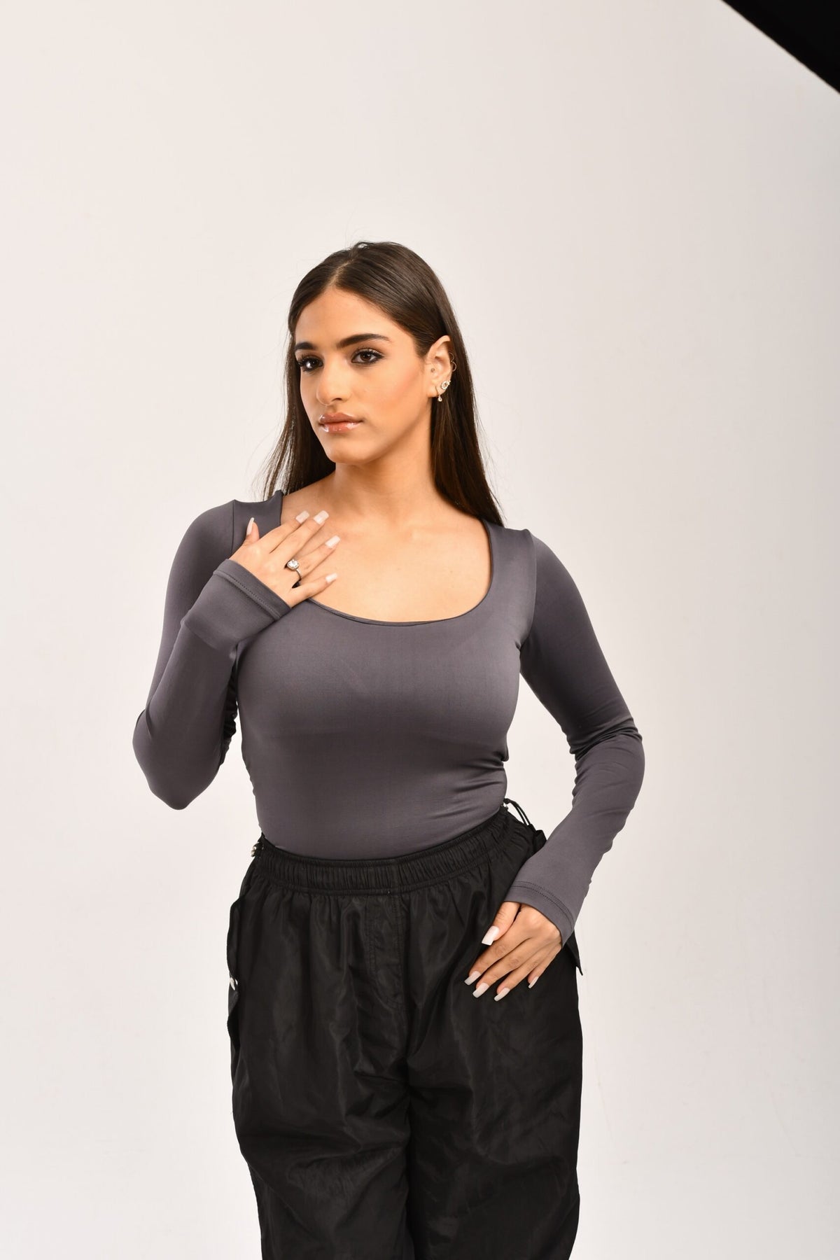 The 2 in 1 Grey Top